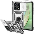 thumbnail image 5 of for Motorola Edge 2025 Case,with Screen Protectors and Camera Cover,[Military Grade] 16ft.Drop Tested Cover with Magnetic Kickstand Protective Case for Moto Edge 2025, Silver, 5 of 10