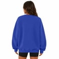 thumbnail image 5 of UDAUDU Womens Oversized Sweatshirts Crewneck Long Sleeve Fleece Pullover Tops Fall Y2k Sweater Cute Hoodies Royal Blue M, 5 of 7