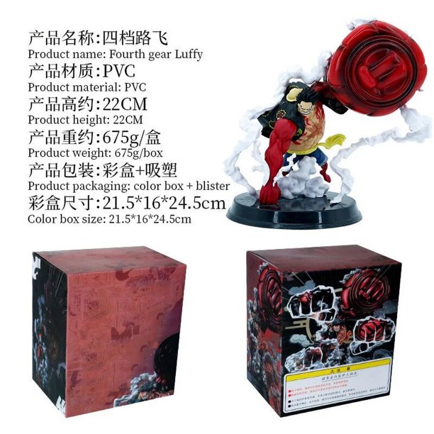 Figura de Anime de One Piece Gear Fourth Luffy, mono gigante, D Luffy Gear 4, estatua coleccionable, modelo Coll GK, juguetes para niños, regalo
