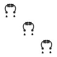 thumbnail image 3 of maskred 1/2/3/5 2021 New Fake Nose Ring Alloy Nose Hoop Septum Rings For Black 3PCS, 3 of 6