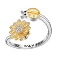 thumbnail image 1 of Rotating ring can adjust and relieve anxiety Open ring Decompress zircon ring Female, 1 of 4