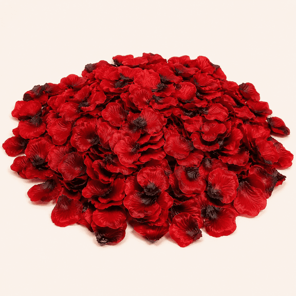 2000 PCS Red Rose Petals, Silk Fake Rose Petals | Love Proposal, Anniversary, Engagement, Wedding, Event Flower Decoration