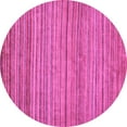 thumbnail image 1 of Ahgly Company Indoor Round Abstract Pink Modern Area Rugs, 4' Round, 1 of 4
