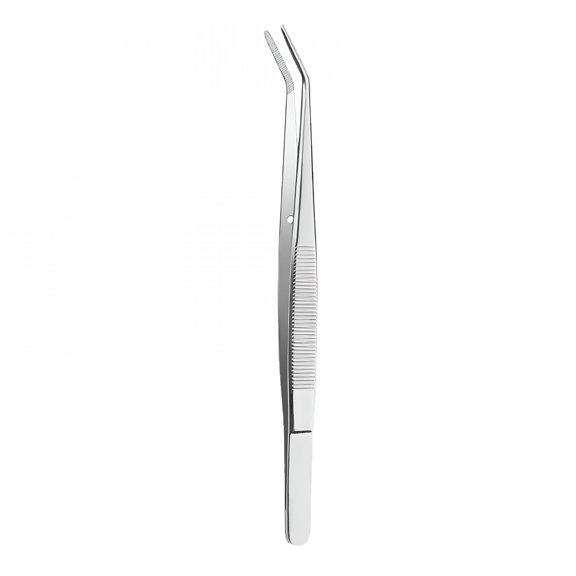 EXLEAF Curved Serrated Tip Stainless Steel Tweezers for Sewing Machine Repair