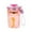 Pink, variant on Yhmxh 20 oz Water Bottle No Straw, BPA Free Portable Clear Bottles with Rope, Wide Mouth Push Pull Cap Leak Proof Plastic Cup with Flip Up Lid, Suit Sports School Travel Office Gym(Pink)
