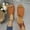 Brown, variant on Women’s Slides, Comfortable Wedge Platform Casual Walking Sandals Beach Plus Size Sandals White 8.5(41)