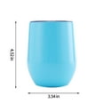 thumbnail image 3 of RXIRUCGD Tasse de Voyage Isolée avec Couvercle Étanche en Acier Inoxydable pour Café Chaud Froid Thé Glacé Réutilisable, 360ml, Bleu, 3 of 7