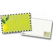Labeleze Recipe Cards with Protective Covers 4 x 6 - Lemon