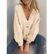 thumbnail image 2 of Suéter Cardigan PRETTYGARDEN para Mujer Otoño 2025 Beige XL, 2 of 7