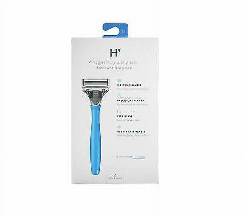 Harry's Men's Razor with 6 Razor Blades AND Shaving Gel 2 oz (Surf Blue)