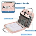 thumbnail image 3 of MoKo Zipper Binder, 2 inch 3 Ring 500 Sheet Capacity Multi-Pocket Binder, School Supplies, Pink, 3 of 7