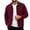 Red, variant on hoksml Men s Solid Corduroy Collared Zip Up Jacket Long Sleeve Casual Outerwear for Fall Winter Daily Work Comfort