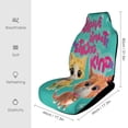 thumbnail image 2 of Super Kitties Car Seat Covers Nonslip Elastic Front Seat Protector Fashion Prints Seat Mat Cover Universal for Most Cars, Suvs, Truck, Vehicle Interior Decor Gifts 1PCS, 2 of 6