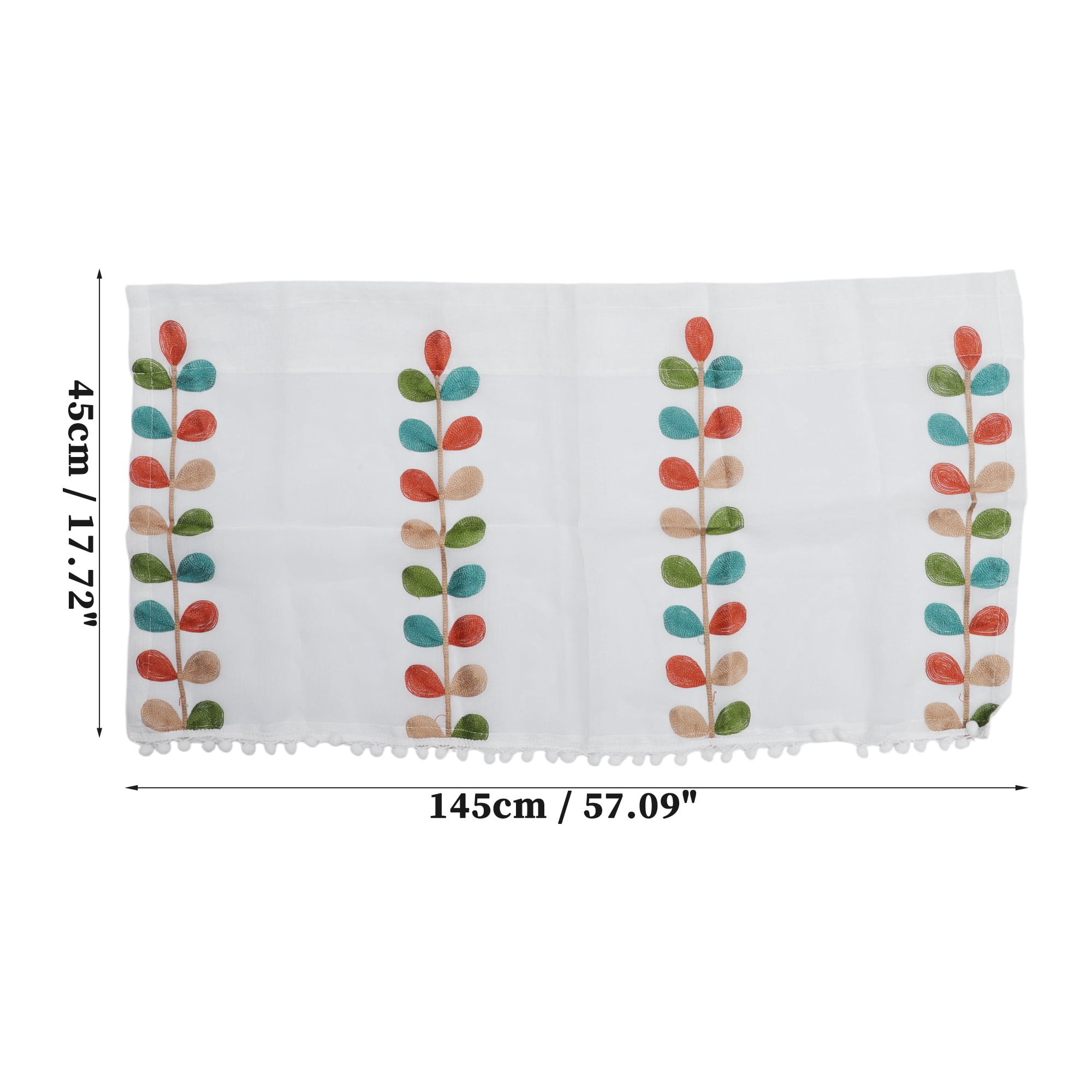 Unique Bargains 2pcs Kitchen Curtains Short Eyelets Net Curtains White 57.09"L x 17.72"W
