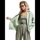 thumbnail image 1 of Camisas de Mujer con Botones, Larga, Algodón, Informales, con Cuello, Corte Holgado. Verde L, 1 of 7