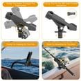 thumbnail image 4 of Moclever 2Pcs Fishing Boat Rod Holder, 360° Rotatable Kayak Side Rail Mount with Large Clamp, Black, 4 of 11