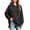 Dark Gray, variant on Drawstring Hood Front Kangaroo Pocket Dual Side Slit Drop Shoulder Oversized Long Pullover Hoodie for Women Spring Fall Casual Daily Tops