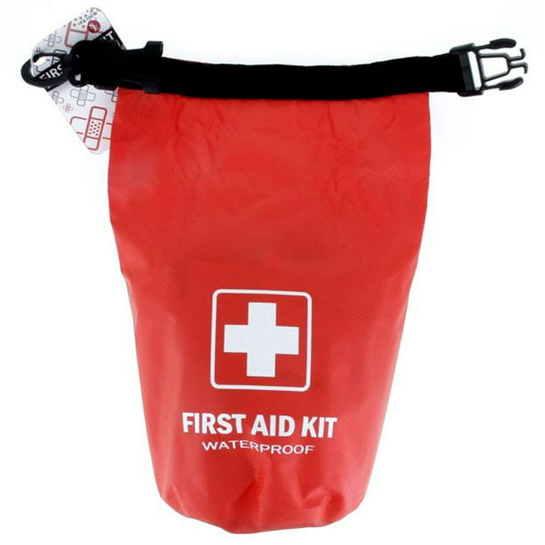 100 Piece First Aid Kit in Waterproof Red Dry Sack - First Aid Kits