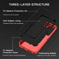 thumbnail image 2 of Petocase for Samsung Galaxy A36 5G Case,Heavy Duty Rugged Shockproof Protection Phone Cover for Galaxy A36 5G,Red Black, 2 of 7