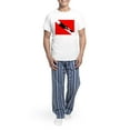 thumbnail image 5 of CafePress - Scuba Flag Diver Men's Light Pajamas - Men's Light Loose Fit Cotton Pajama Set, 5 of 7