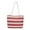 Hot Pink, variant on LIJCC Women Straw Bags Shoulder Bag Stripe Purse Color Contrast Beach Handbag Large Capacity Simple Shoulder Bag Ladies Summer Daily Bag Top Handle Satchel Vacation