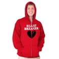thumbnail image 5 of Heartbreaker Valentines Day Break Up Zip Up Hoodie Men's Women's Brisco Brands M, 5 of 6