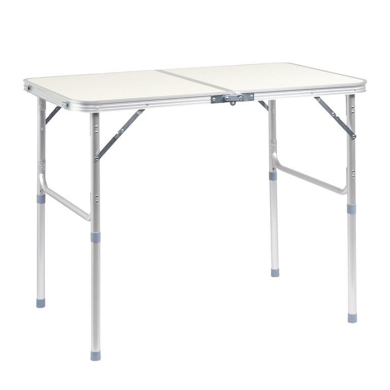 90 x 60 x 70cm Home Use Aluminum Alloy Folding Table White