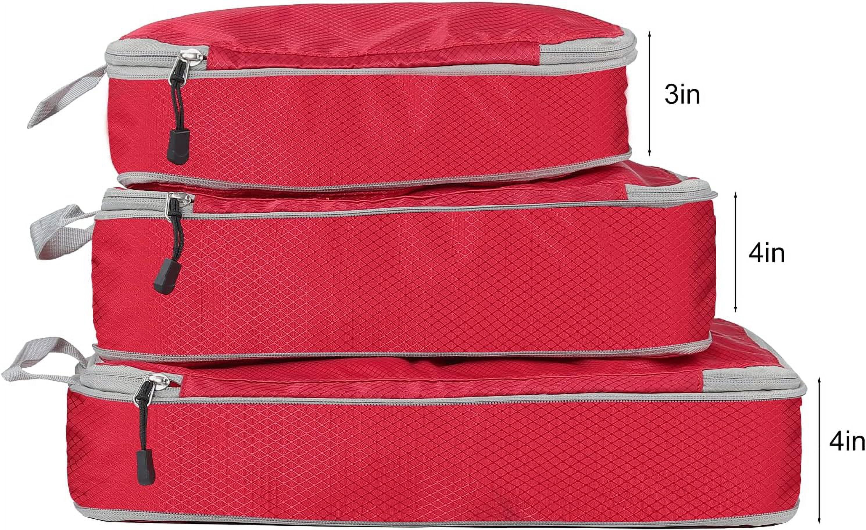 XiHAMA Compression Packing Cube Set for Carrying on Luggage Travel Packing Organizers with Laundry Bag for Backpack