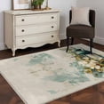 thumbnail image 4 of Vintage Oil Light Area Rug 3x5 Washable Rug Non Slip Spring Flowers Leaves Candles Retro Large Area Rug Indoor Floor Carpet for Entryway Bedroom Kitchen Living Room Home Office Dining Room Nursery, 4 of 8