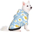 thumbnail image 2 of Fotbe Daisies Flowers Print Small Dog Sweater Hoodies Pet Grey Hooded Soft Fleece Sweatshirts with Pocket Fall Winter Puppy Cat Sweaters Warm Clothes-Small, 2 of 7