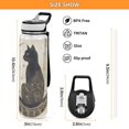 thumbnail image 3 of BZSMCE Sport Bottle Black Cat on Crescent Moon Outdoor sports Water Bottle Size: 10.4x3in, 3 of 7