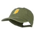 thumbnail image 2 of Indiana State Map Embroidered Washed Cotton Cap - Olive Green OSFM, 2 of 5
