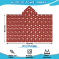 thumbnail image 2 of Red Christmas Tree Pattern Hooded Bath Towel，60"x35" for Ages 3 To 12 Kids, Quick Dry Lightweight Soft Microfiber Hood Beach Towel Cover Up for Kids, 2 of 7