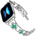 thumbnail image 2 of KOMI Diamond Metal Band Adds Sparkle to Your Watch - Compatible with Apple Watch Series 8/7/6/5/4/3/2/1Se/Ultra - Clover Is Simple and Stylish, Fits Women's Sizes 38mm 40mm 41mm 42mm 44mm 45mm 49mm, 2 of 7