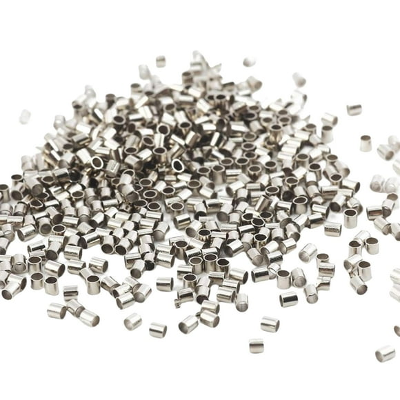 jifeng 500 Perles à Écraser en Tube Mode 2 mm Mini pour Fabrication de Bijoux Pendentif Collier
