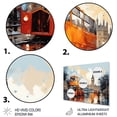 thumbnail image 3 of Designart "London Popart City in Red and Beige I" Cityscapes Metal Wall Art Prints, 3 of 5