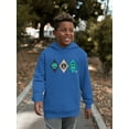 thumbnail image 2 of Alien Peace Trio Emoji - Futuristic Symbol Art Design Youth's Hoodie, 2 of 4