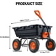 thumbnail image 4 of Heavy-duty 800 lbs garden dump cart con 10-pulgada tires, ideal para para yard, garden, y lawn work, 4 of 5