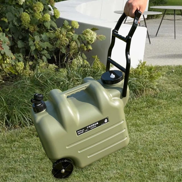 Contenedor de agua DYNWAVEMX portador de almacenamiento de agua con ruedas 28L Verde