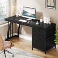 thumbnail image 3 of 59 Inch Computer Desk with 3 Drawers, Reversible File Storage Desk Industrial Workstation for Home Office Rustic Brown, 3 of 8