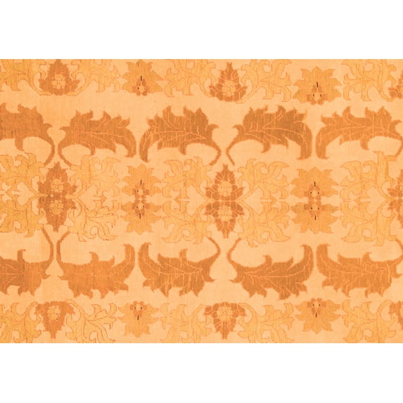 Ahgly Company Indoor Rectangle Abstract Orange Modern Area Rugs, 2' x 3'