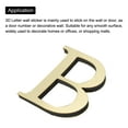 thumbnail image 4 of Unique Bargains 3D Acrylic Alphabet Mirror Wall Stickers Self-Adhesive Gold B Shape, 4 of 8
