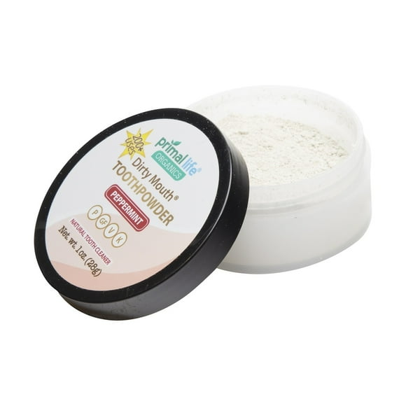Primal Life Organics - Premium Dirty Mouth Powdered Mineral Toothpaste Polished Peppermint - 1 oz.