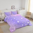 thumbnail image 4 of Psoiuetr Gradient Butterfly Glitter Bedding Set for Kids Girls Teens Queen Size Galaxy Rainbow Comforter Set Pink Purple 3Pcs, 4 of 7