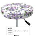 thumbnail image 2 of Violets Flowers Purple Pink Round Bar Stool Seat Covers, Elastic Round Chair Cover Stool Seat Slipcover Bar Stool Cushions Round Pad for 12-14 inch, 2 of 5