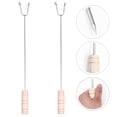 thumbnail image 2 of 2 Pcs Brochettes en Acier Inoxydable Style Long pour Viande (Couleur Assortie), 2 of 7
