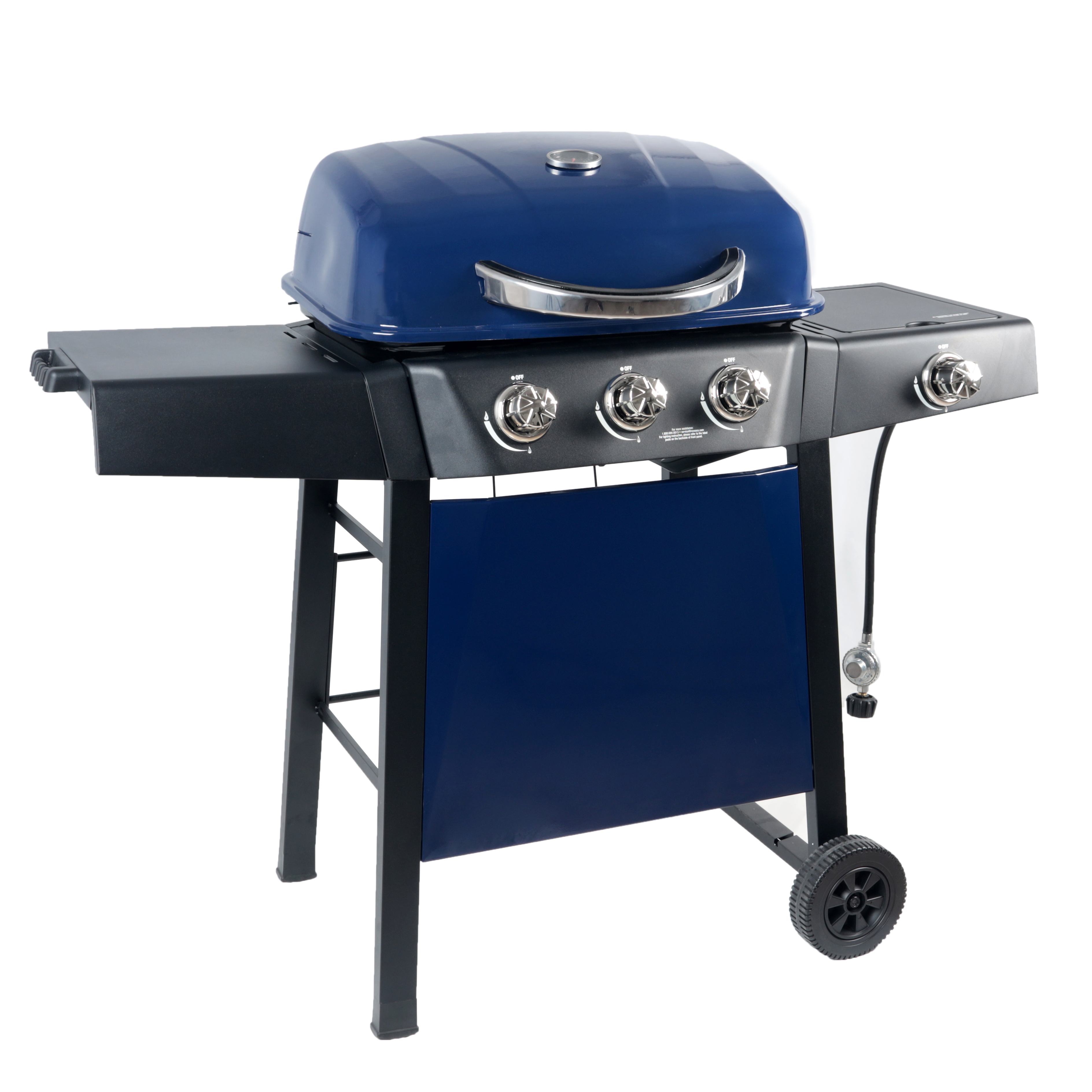 RevoAce 4 Burner Propane Gas Grill Including a Side Burner, Blue Sapphire, GBC1729WBS - image 4 of 18