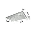 thumbnail image 2 of CIARRA Under Cabinet Range Hood 30 inch Slim Vent Hood for Kitchen in Stainless Steel with 3 Speed Exhaust Fan, Push Button,CAS918B75, 2 of 8