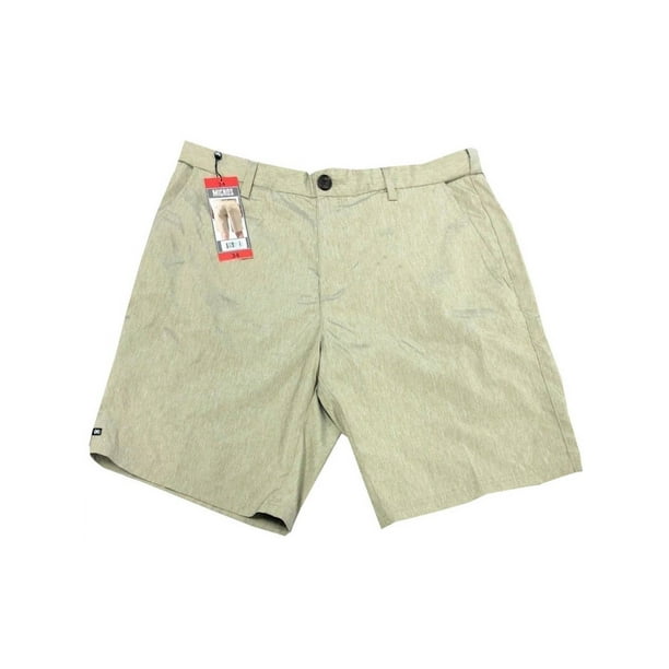 Micros - Micros Men's 2-Way Stretch Flat Front Standard Fit Shorts, Tan ...