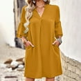thumbnail image 1 of Robes pour Femmes 2024 Été Oversize Décontracté Imprimé Col en V Manches Courtes Longue Robe Fendue avec Poche 50 % de Réduction Liquidation!, 1 of 9